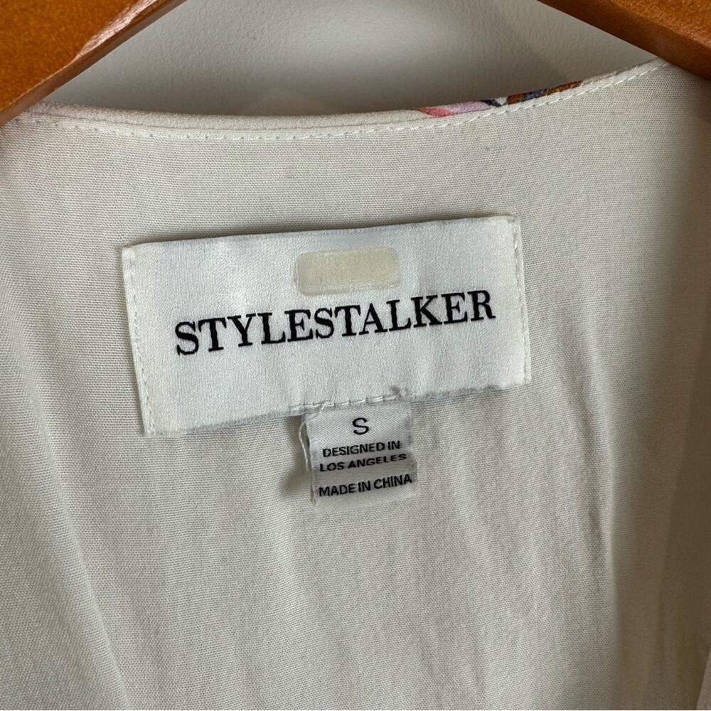 Stylestalker Cream Floral Wrap Dress ~ Small - Picture 5 of 10